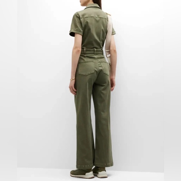 PAIGE Brooklyn Belted Jumpsuit in Vintage Ivy Green Size 00 Brand NWT!! - Picture 2 of 16